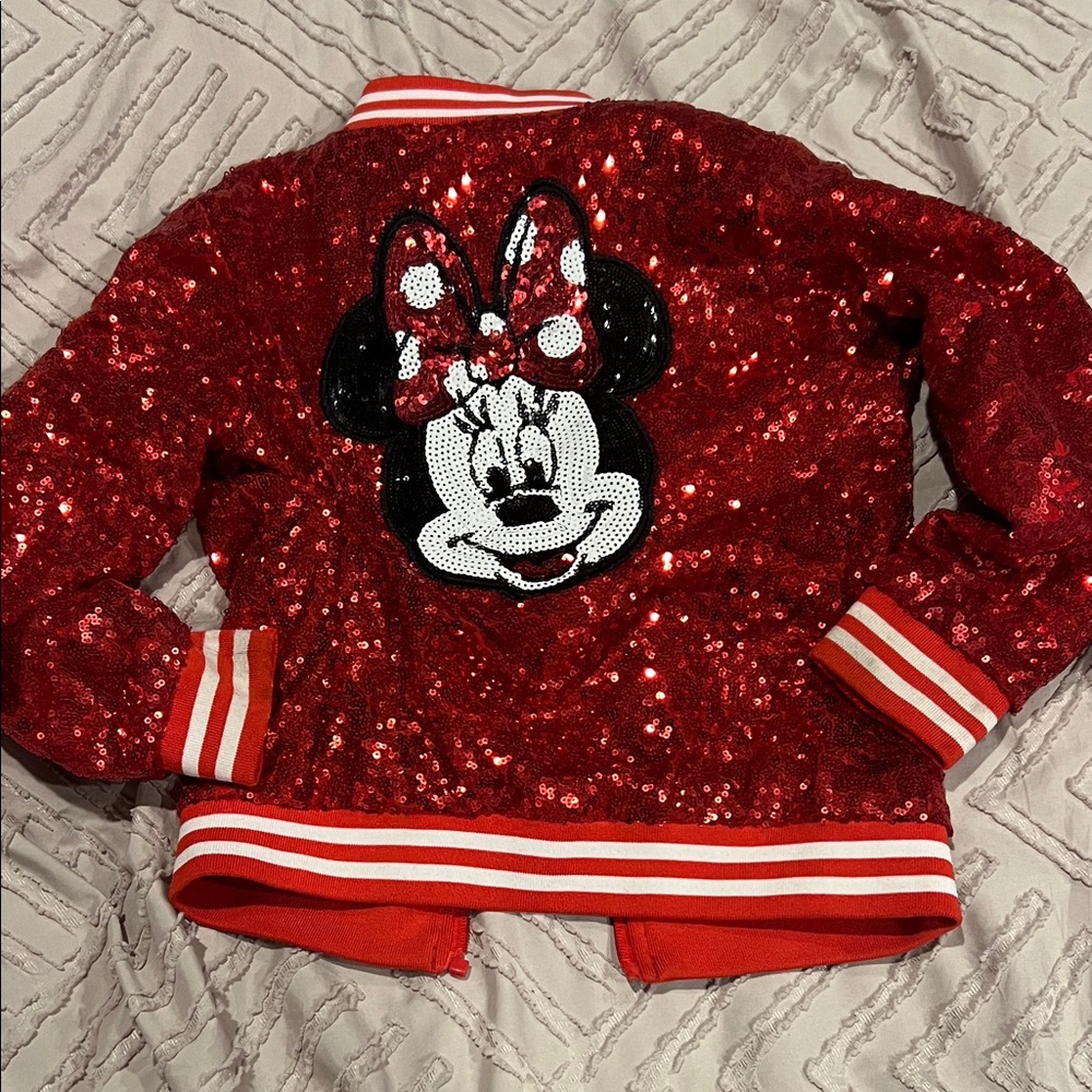Disney Red Sequin Jacket with Character Patch